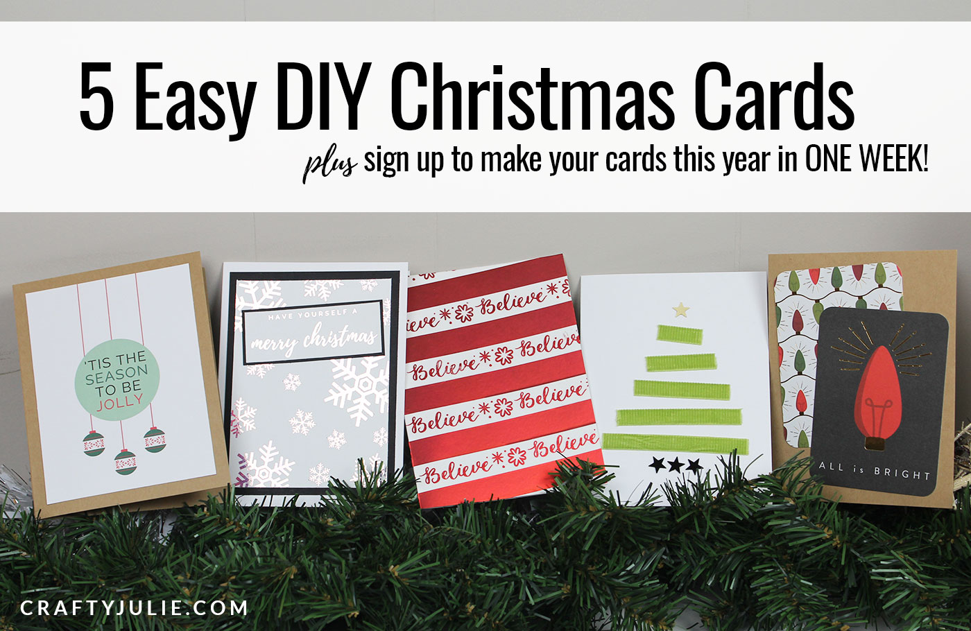 5 easy diy christmas cards