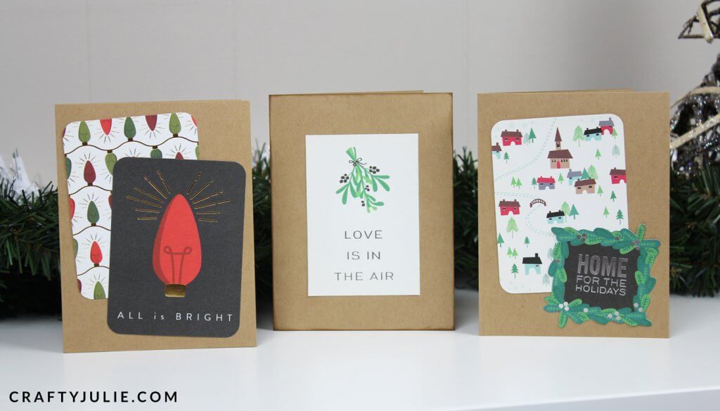 three easy DIY Christmas cards using Project Life kits